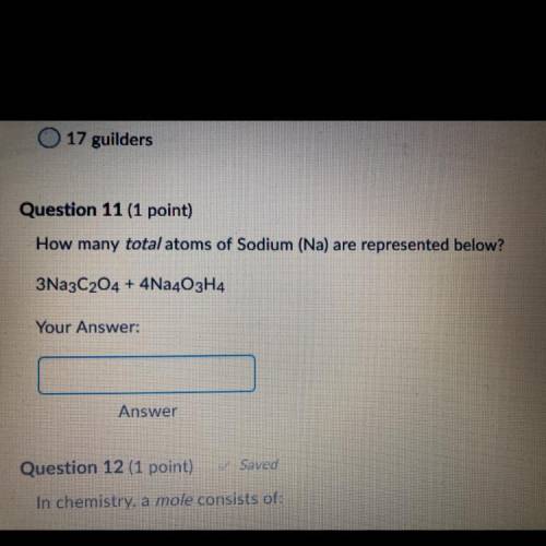 How many total atoms of Sodium are represented below