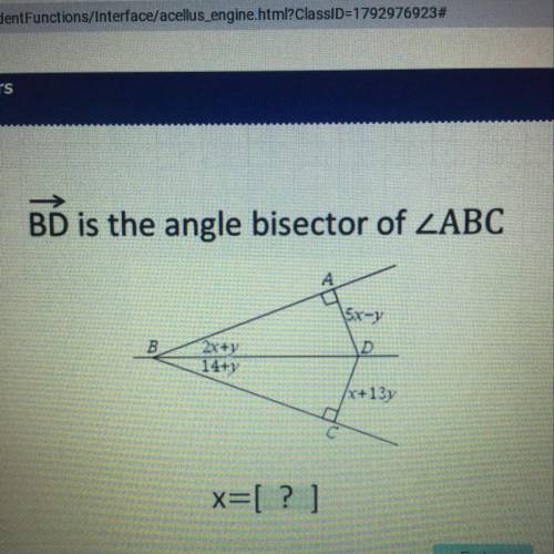 BD is the angle bisector of ABC
X=