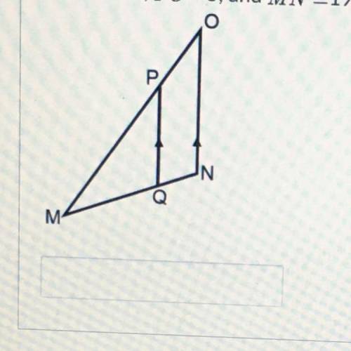 If MP=11, PO =5, and MN =19, find MQ to the nearest hundredth.