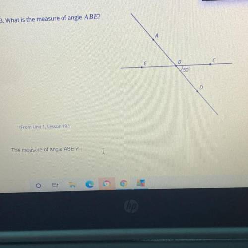 3. What is the measure of angle ABE?