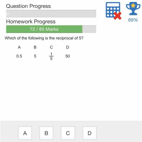 Which of the following is a reciprocal of 5?