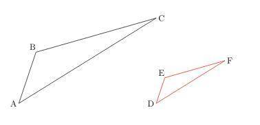 In triangles ABC and LMN, ∠A ≅ ∠L, ∠B ≅ ∠M, and ∠C ≅ ∠N. Is this information sufficient to prove tri