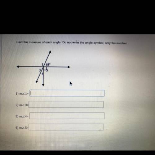 Find the Measure of each angle. Do not write the angle symbol only the number