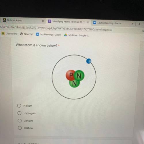 Which atom is shown below