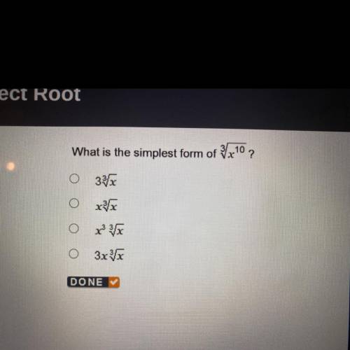 What is the Simplest form of ^3 sqrt x^10?