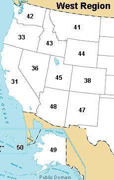 HELP ASAP ILL MARK FIRST BRAINLIEST ANSWER

Map of the West region of the United States of America