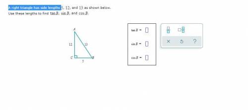 A right triangle has side lengths