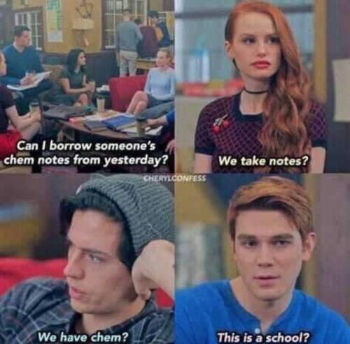 Only people who watch Riverdale would get this lm.faoo
Maybe some others too.