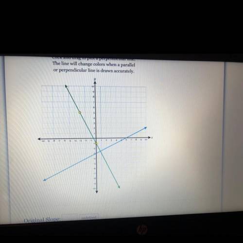 What is the original slope and what is the perpendicular slope?