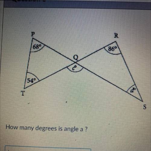 A is the angle at the bottom right by the way.