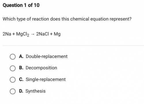 MgCl2 + Na = Mg + NaCl