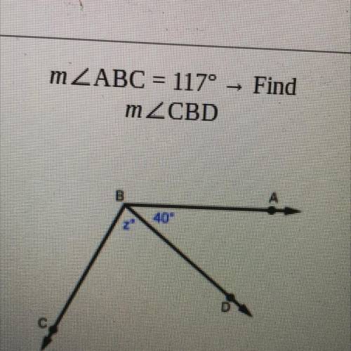 HELP ASAPPPPP mL ABC=117 -> Find mL CBD