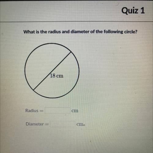 What is the radius and diameter of the circle!?