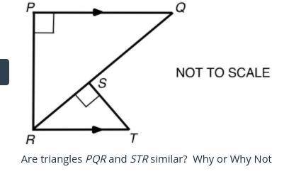Are the two triangles similar why or why not