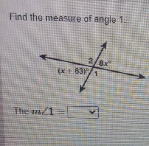 Find the measure of angle 1