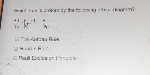 Which rule is broken by the following orbital diagram?