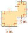 Find the perimeter and area of the figure