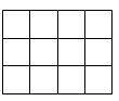 The 3×4 rectangle contains 12 cells. Find five different ways to cut the rectangle into two congrue