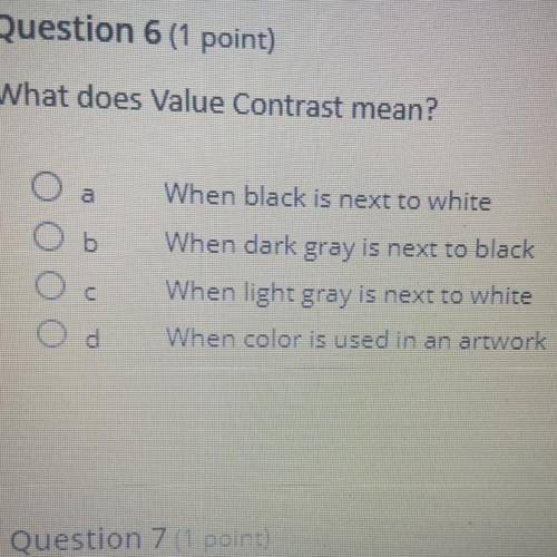 What does the Value Contrast mean