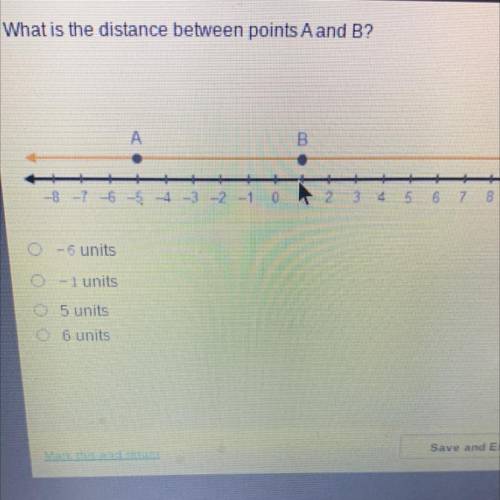 What is the distance between points a and b