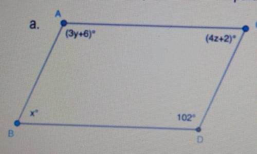 Given that each quadrilateral is a parallelogram, find the missing value