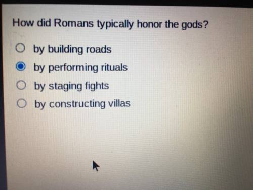 How did romans typically honor the gods
