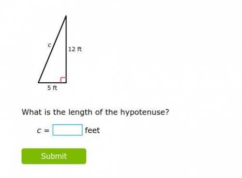 What is the length of the hypotenuse?