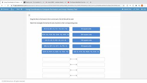 Drag the tiles to the boxes to form correct pairs. Not all tiles will be used. Match the rectangles