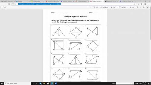 Triangle congruence practice. please help due tonight