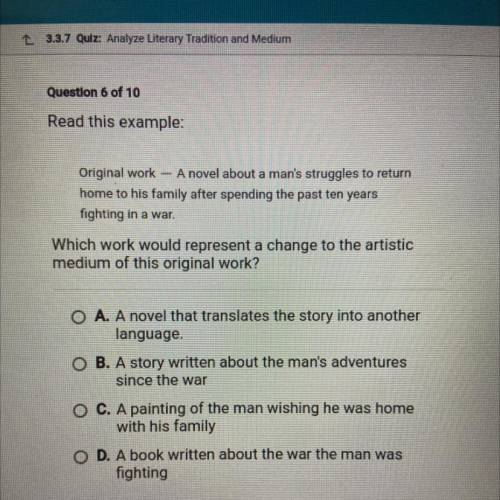 Read this example:

Original work A novel about a man's struggles to return
home to his family aft