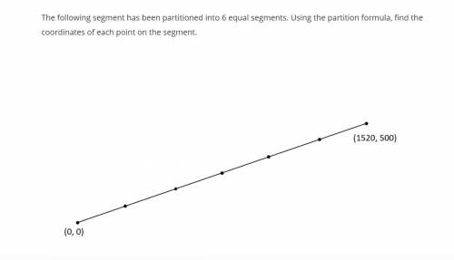 How do I solve this problem using the partition segment, line segments + chart included?