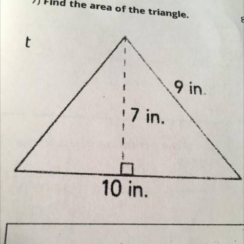 What’s the area of the triangle
