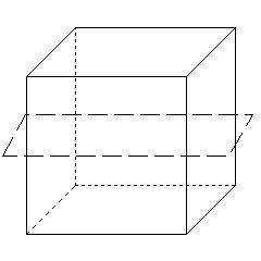 URGENT! WILL MARK BRANLIEST

Draw the shape made by slicing the CUBE (THINK: A CUBE HAS 6 SIDES TH