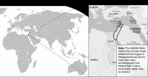 1. Based on the map above, which region of the world was Ancient Israel in?

2. Describe the relat