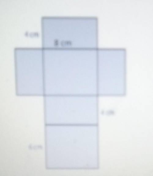 1. The net of a rectangular prism and its dimensions are shown in the diagram What is the total sur