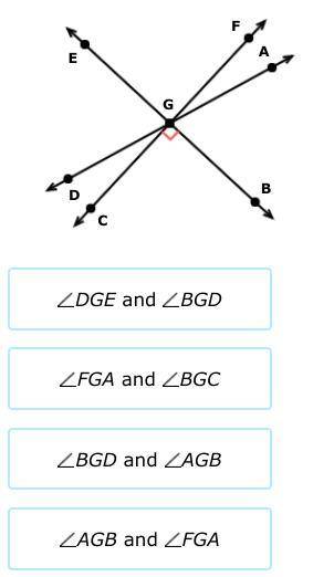 Which angles are complementary to each other?