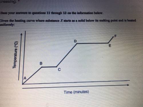 Identify a line segment in which the average kinetic energy is increasing