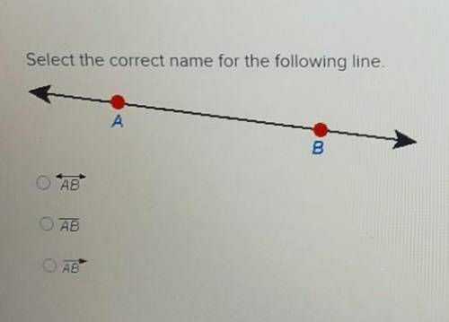 Select the correct name for the following line