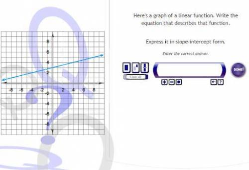 Here’s a graph of a linear function write the equation that describes the function. express it in s