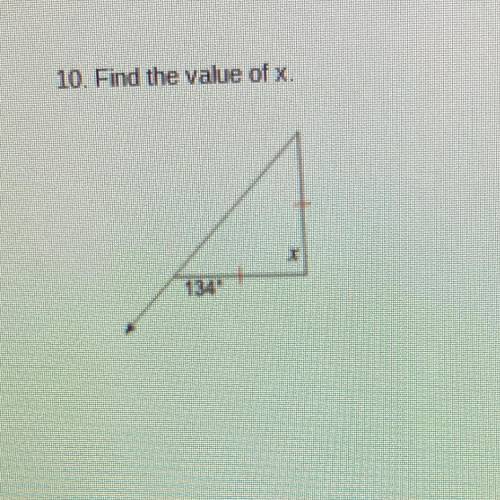 Find the value of x pls help