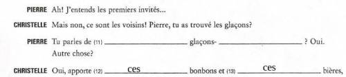 What would be the correct demonstrative adjective to fill in the two blanks? (Ce/Cette/Ces/Cet)