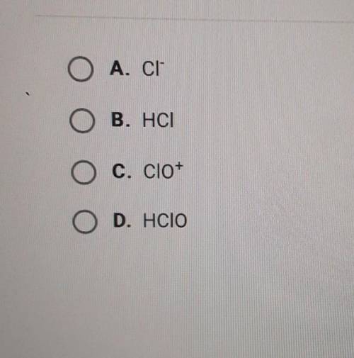 Which of the following is the conjugate acid of CIO-