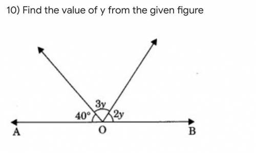 Find the value y from the given figure