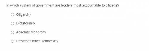 In which system of government are leaders most accountable to citizens?