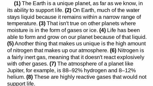 Which sentence could be added to the passage to support the main idea?

a. other planets, seen thr