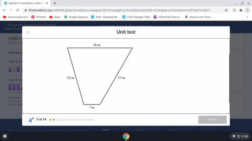 The perimeter of the figure is 52 m 
what is the length of the missing side