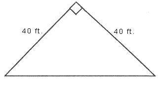 Find the third side. Round answer to tenths.
answer : 
ft.