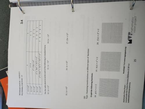 Any help on secondary math 3 module 3

3.4 polynomial functions 
Would be appreciated page 24-26