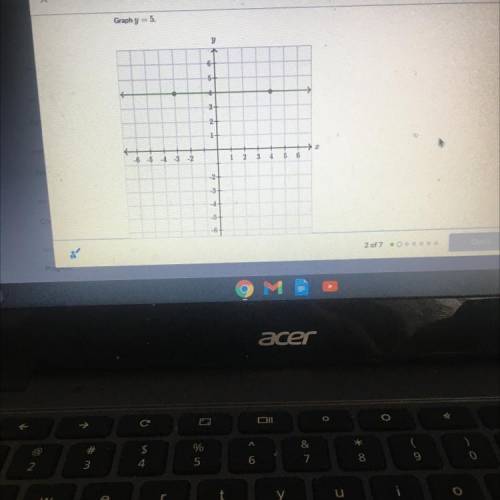 How do i graph y=5? i’m very confused