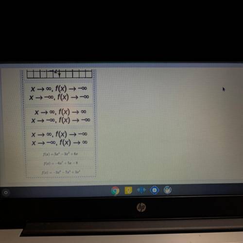 Classify Each of the following according to the degree and leading coefficient of the function it m